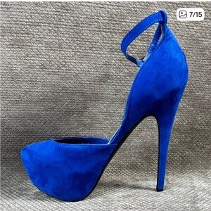 Blue Strappy Heels
